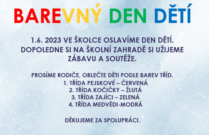 BAREVNÝ DEN DĚTÍ